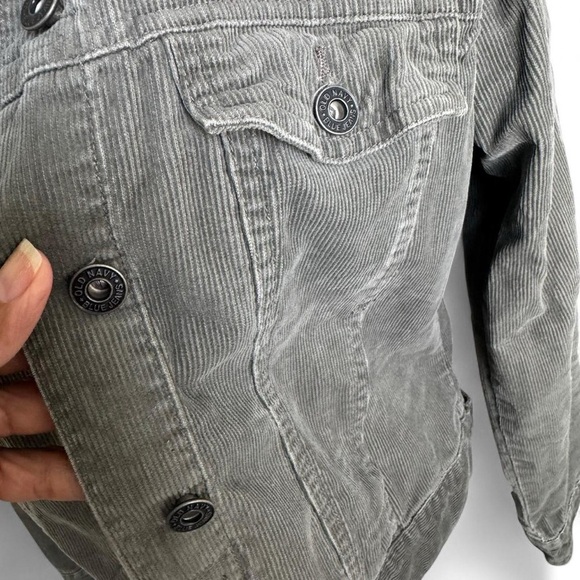 Old Navy Retro Y2K Corduroy Green Jacket 100% Cotton - Picture 3 of 7